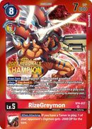RizeGreymon [BT4-017] (2023 Regionals Champion) [Great Legend Promos] - Destination Retro