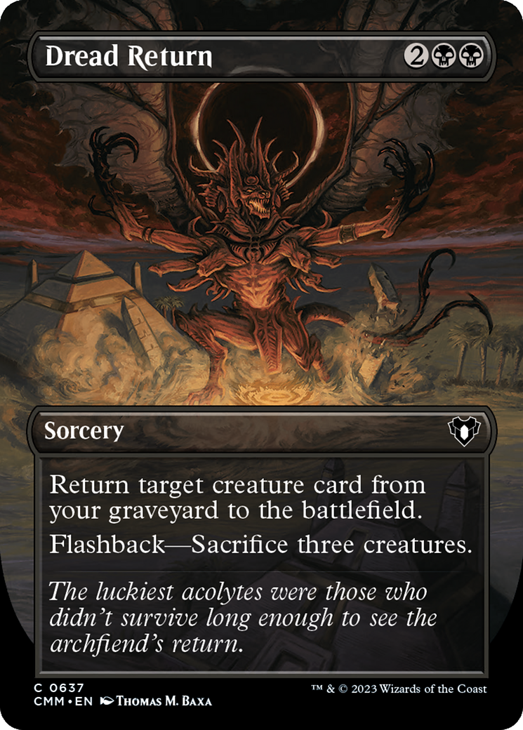 Dread Return (Borderless Alternate Art) [Commander Masters] - Destination Retro