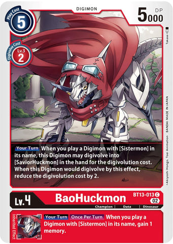 BaoHuckmon [BT13-013] [Versus Royal Knights Booster] - Destination Retro
