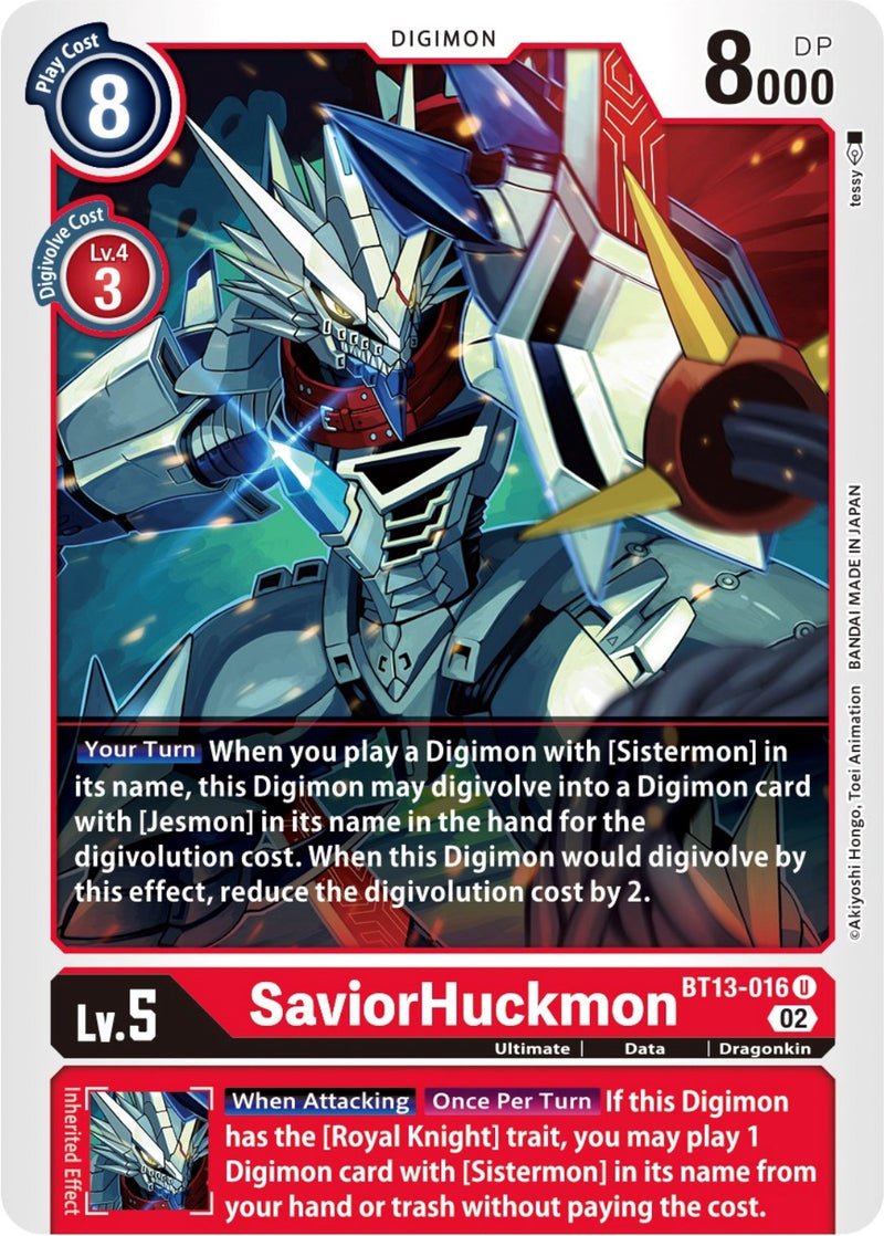 SaviorHuckmon [BT13-016] [Versus Royal Knights Booster] - Destination Retro