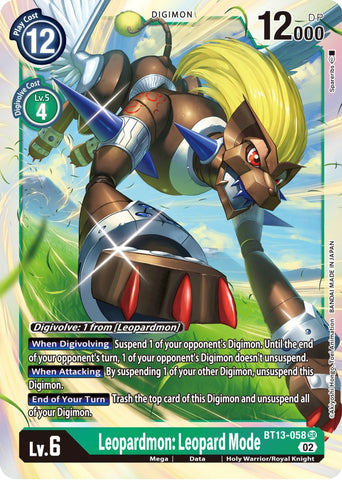 Leopardmon: Leopard Mode [BT13-058] [Versus Royal Knights Booster] - Destination Retro
