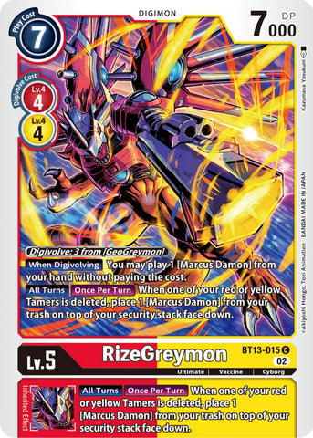 RizeGreymon [BT13-015] [Versus Royal Knights Booster] - Destination Retro