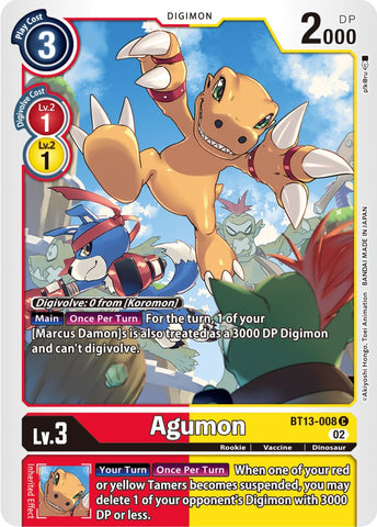 Agumon [BT13-008] [Versus Royal Knights Booster] - Destination Retro