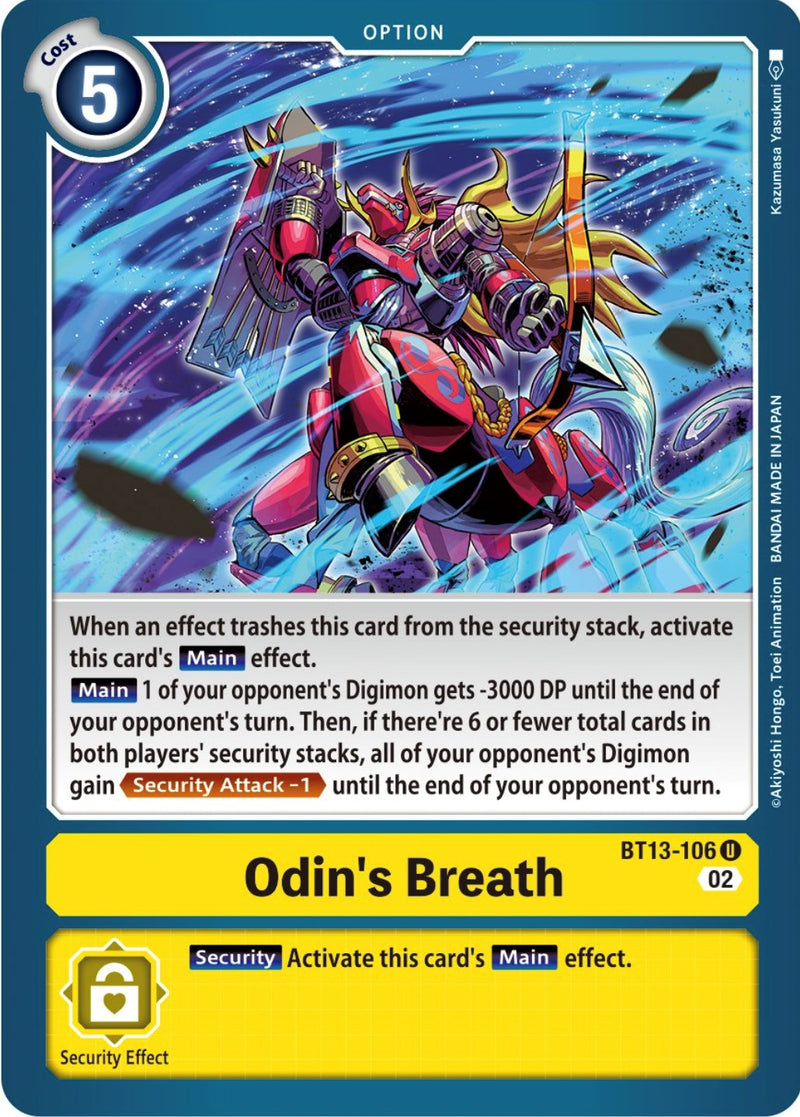 Odin's Breath [BT13-106] [Versus Royal Knights Booster] - Destination Retro