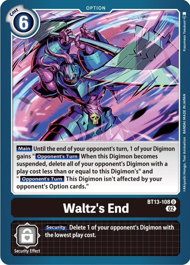 Waltz's End [BT13-108] [Versus Royal Knights Booster] - Destination Retro