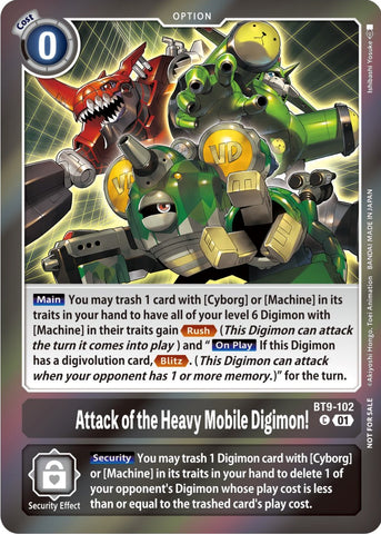 Attack of the Heavy Mobile Digimon! [BT9-102] (Event Pack 5) [X Record Promos] - Destination Retro