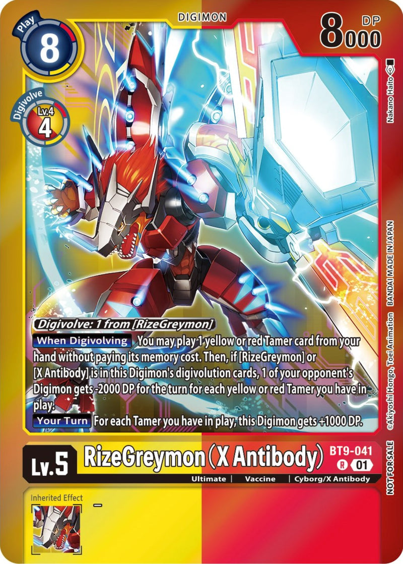 RizeGreymon (X Antibody) [BT9-041] (Event Pack 5) [X Record Promos] - Destination Retro
