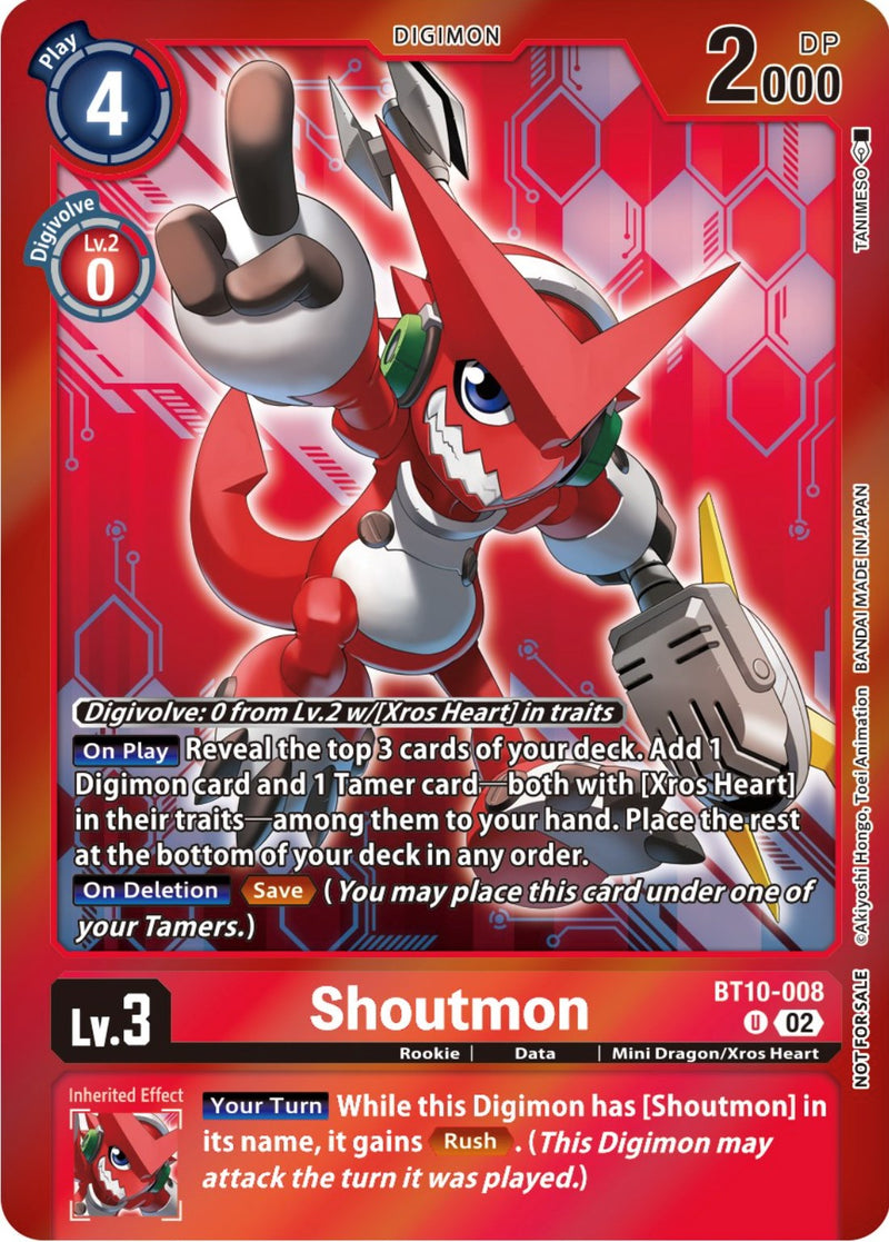 Shoutmon [BT10-008] (Event Pack 5) [Xros Encounter Promos] - Destination Retro