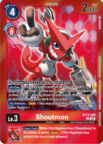 Shoutmon [BT10-008] (Event Pack 5) [Xros Encounter Promos] - Destination Retro
