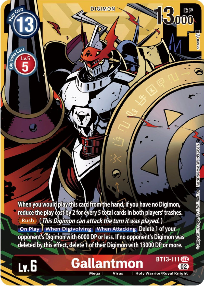 Gallantmon [BT13-111] (Alternate Art) [Versus Royal Knights Booster] - Destination Retro