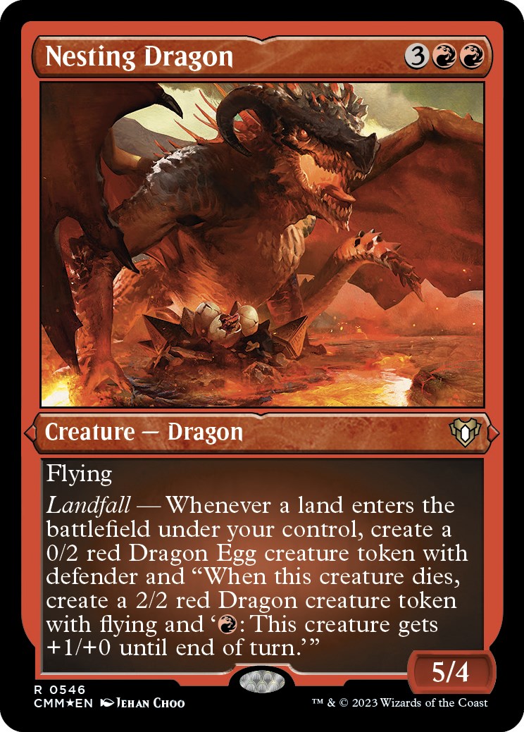 Nesting Dragon (Foil Etched) [Commander Masters] - Destination Retro