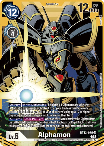Alphamon [BT13-075] (Alternate Art) [Versus Royal Knights Booster] - Destination Retro