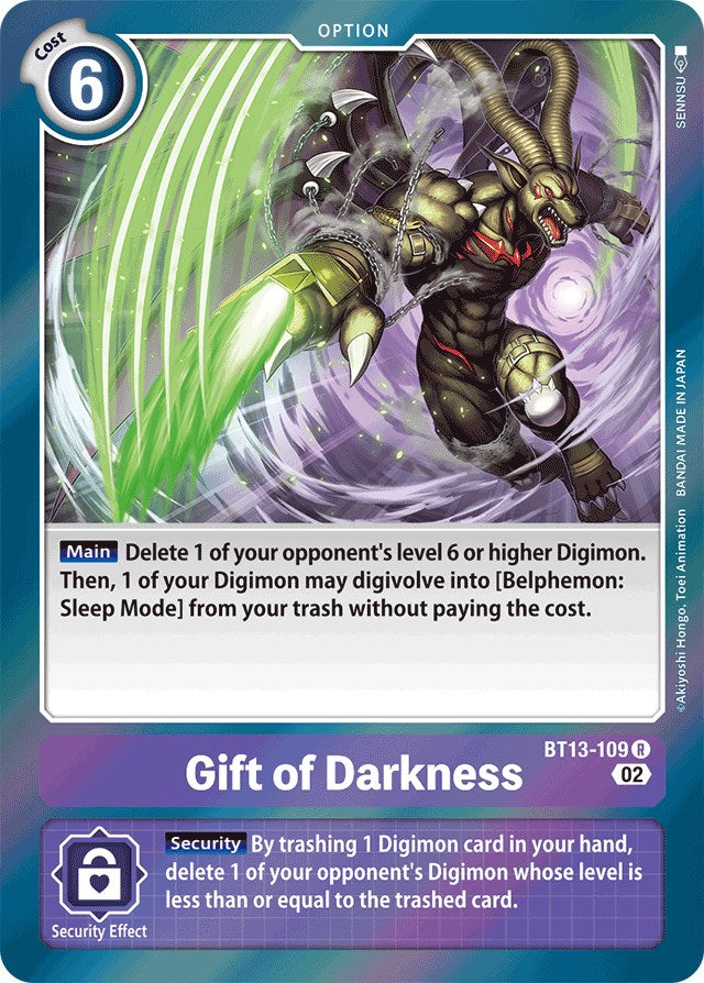 Gift of Darkness [BT13-109] [Versus Royal Knights Booster] - Destination Retro