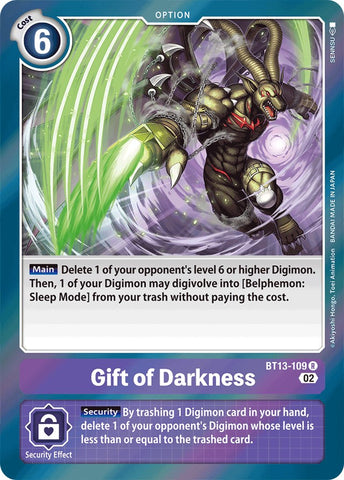 Gift of Darkness [BT13-109] [Versus Royal Knights Booster] - Destination Retro