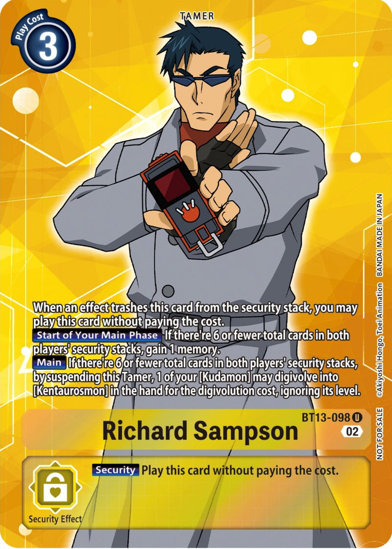 Richard Sampson [BT13-098] (Box Topper) [Versus Royal Knights Booster] - Destination Retro