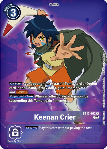 Keenan Crier [BT13-102] (Box Topper) [Versus Royal Knights Booster] - Destination Retro