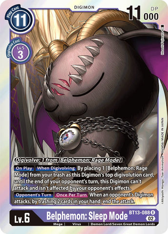 Belphemon: Sleep Mode [BT13-088] [Versus Royal Knights Booster] - Destination Retro