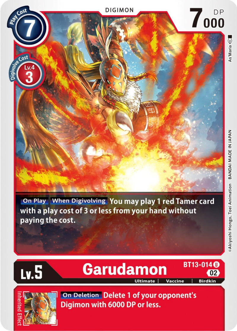 Garudamon [BT13-014] [Versus Royal Knights Booster] - Destination Retro
