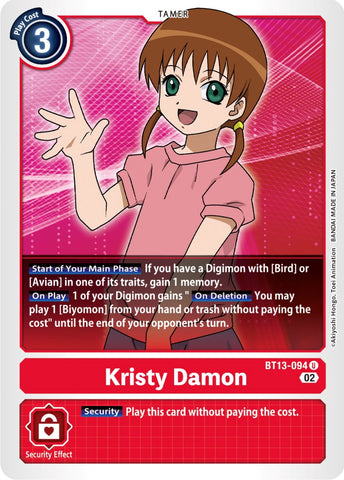 Kristy Damon [BT13-094] [Versus Royal Knights Booster] - Destination Retro