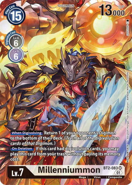 Millenniummon [BT2-083] (1-Year Anniversary Box Topper) [Promotional Cards] - Destination Retro