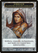 Emblem - Elspeth, Knight-Errant // Soldier Double-Sided Token [Modern Event Deck 2014 Tokens] - Destination Retro