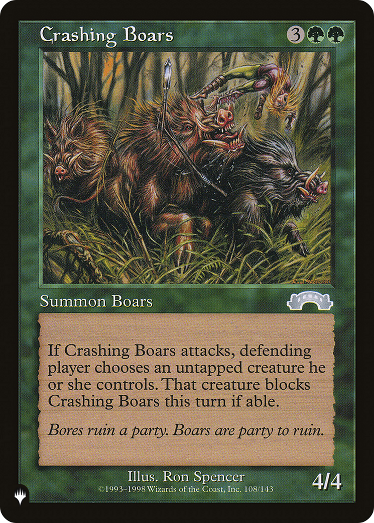 Crashing Boars [The List] - Destination Retro