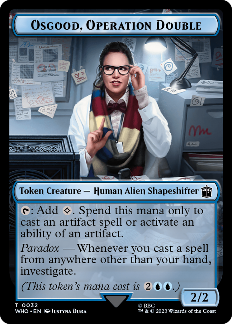 Alien // Osgood, Operation Double Double-Sided Token [Doctor Who Tokens] - Destination Retro