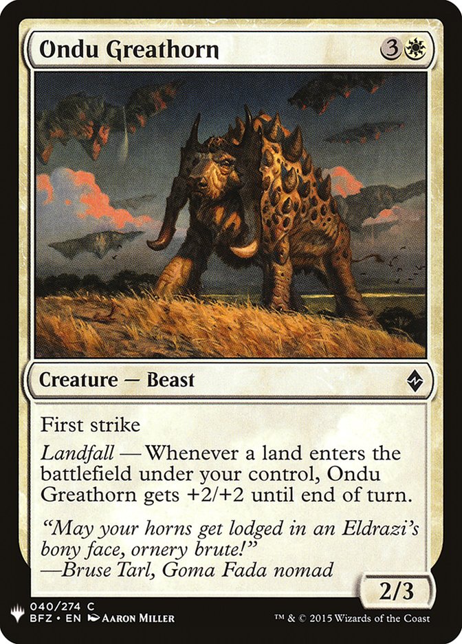 Ondu Greathorn [Mystery Booster] - Destination Retro