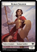 Human Soldier // Dwarf Berserker Double-Sided Token [Commander Masters Tokens] - Destination Retro