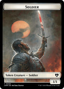 Soldier // Dragon (0020) Double-Sided Token [Commander Masters Tokens] - Destination Retro