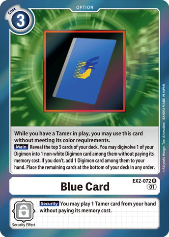 Blue Card [EX2-072] [Digital Hazard] - Destination Retro