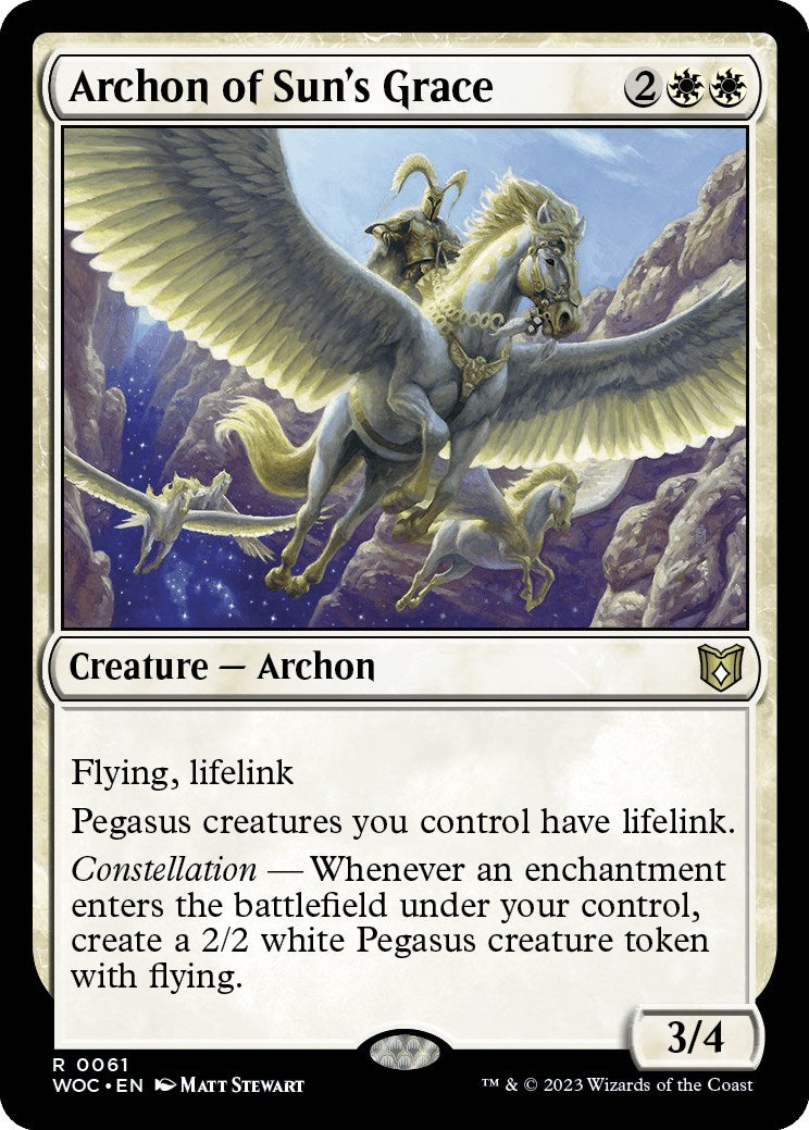 Archon of Sun's Grace [Wilds of Eldraine Commander] - Destination Retro