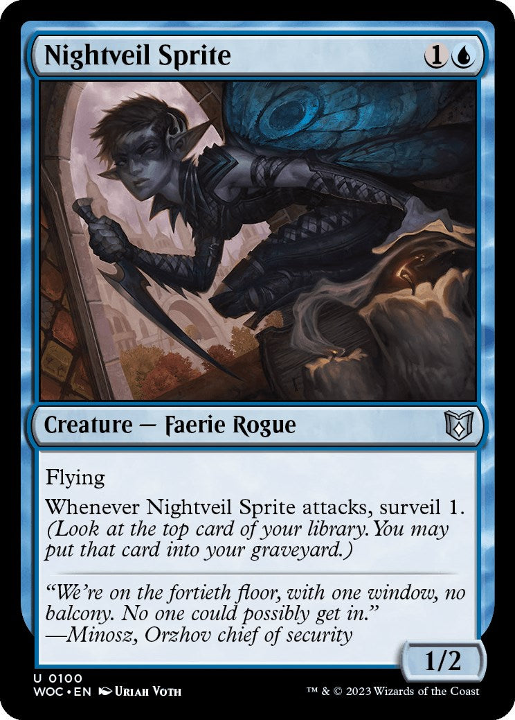 Nightveil Sprite [Wilds of Eldraine Commander] - Destination Retro