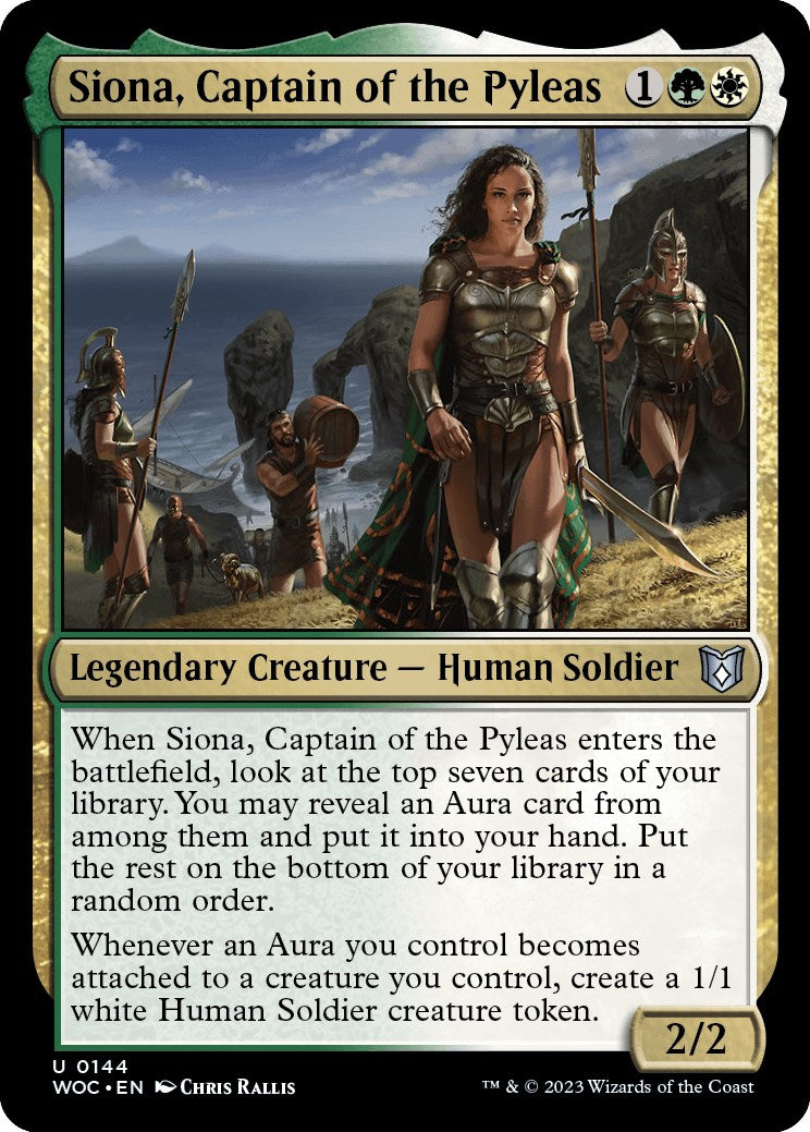 Siona, Captain of the Pyleas [Wilds of Eldraine Commander] - Destination Retro