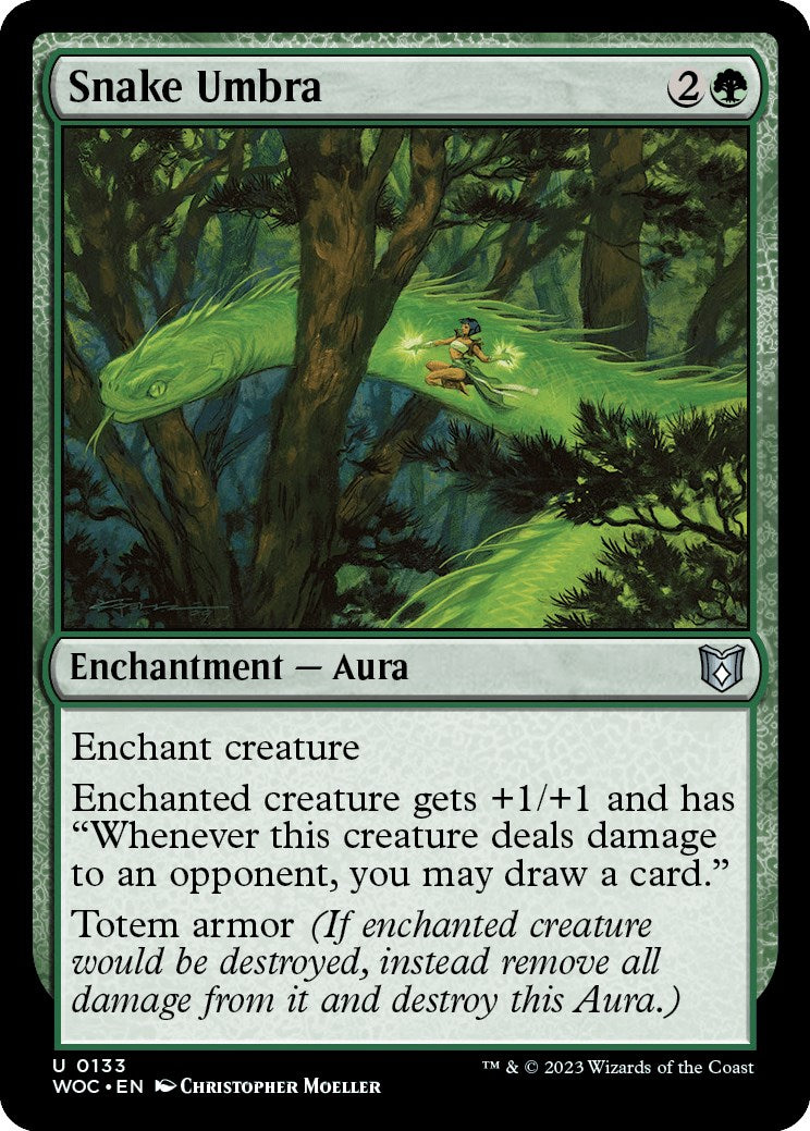 Snake Umbra [Wilds of Eldraine Commander] - Destination Retro