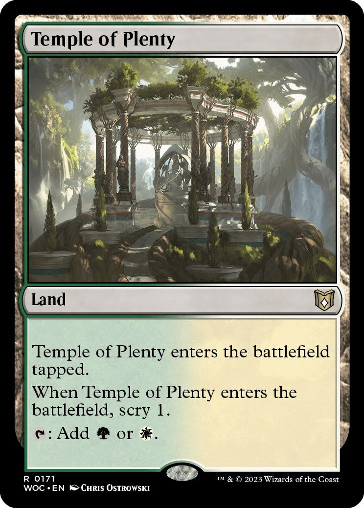 Temple of Plenty [Wilds of Eldraine Commander] - Destination Retro