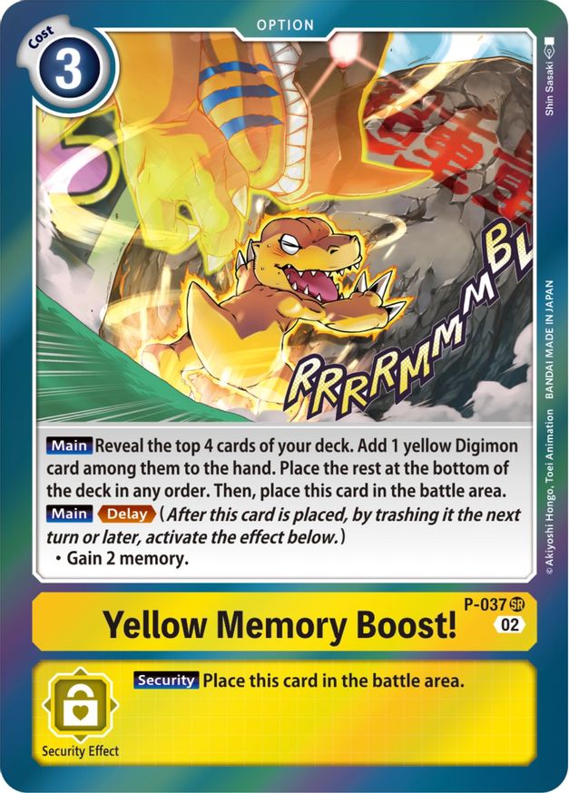 Yellow Memory Boost! [P-037](Resurgence Booster) [Promotional Cards] - Destination Retro