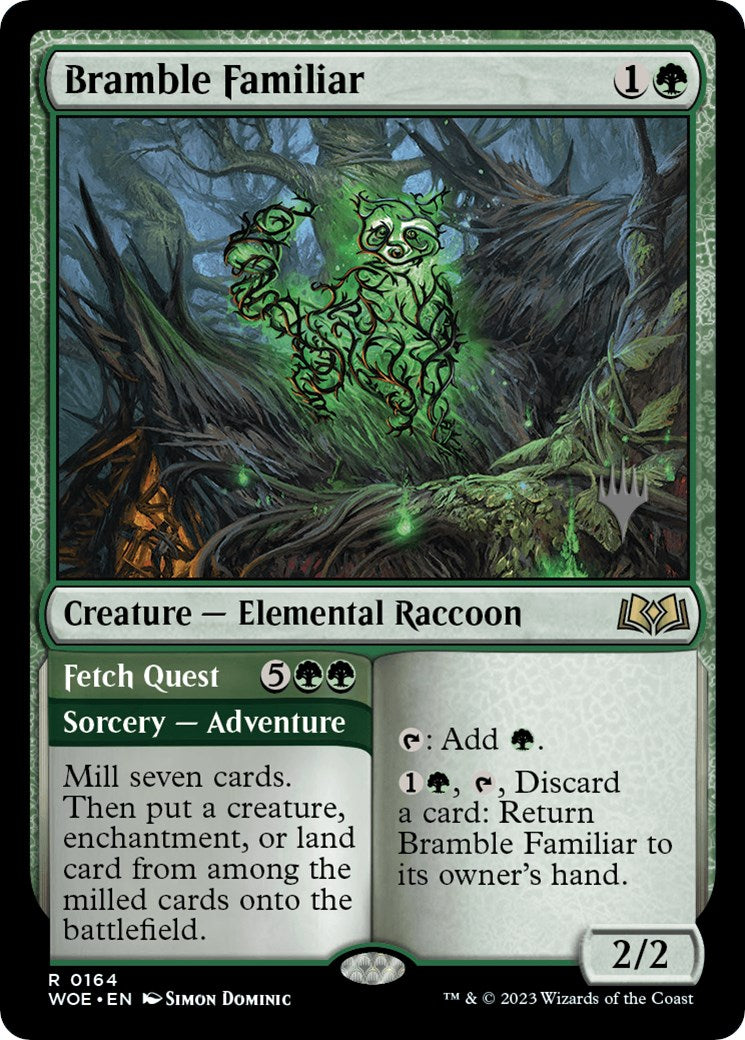 Bramble Familiar // Fetch Quest (Promo Pack) [Wilds of Eldraine Promos] - Destination Retro
