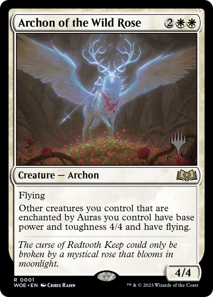 Archon of the Wild Rose (Promo Pack) [Wilds of Eldraine Promos] - Destination Retro