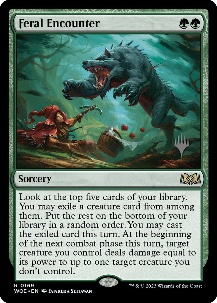 Feral Encounter (Promo Pack) [Wilds of Eldraine Promos] - Destination Retro