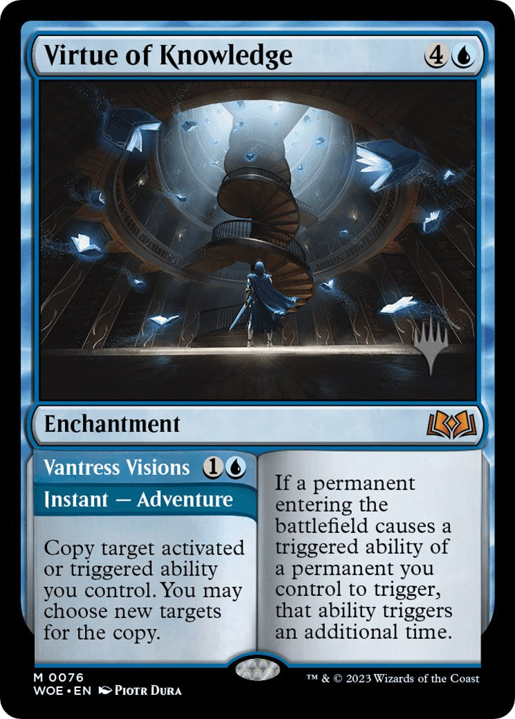 Virtue of Knowledge // Vantress Visions (Promo Pack) [Wilds of Eldraine Promos] - Destination Retro