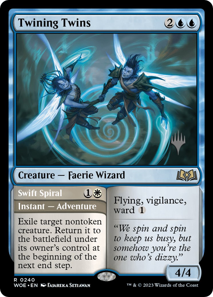 Twining Twins // Swift Spiral (Promo Pack) [Wilds of Eldraine Promos] - Destination Retro
