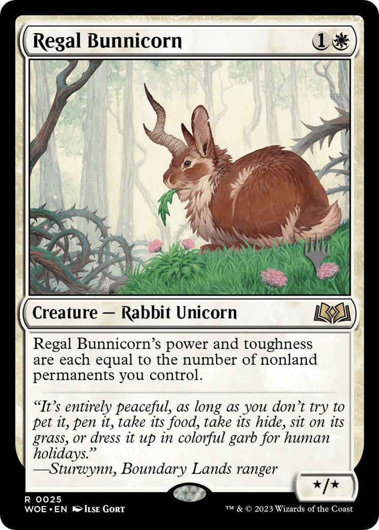 Regal Bunnicorn (Promo Pack) [Wilds of Eldraine Promos] - Destination Retro