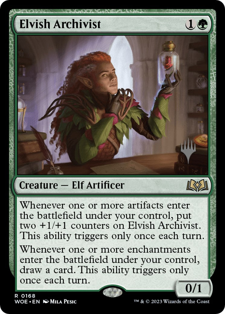 Elvish Archivist (Promo Pack) [Wilds of Eldraine Promos] - Destination Retro