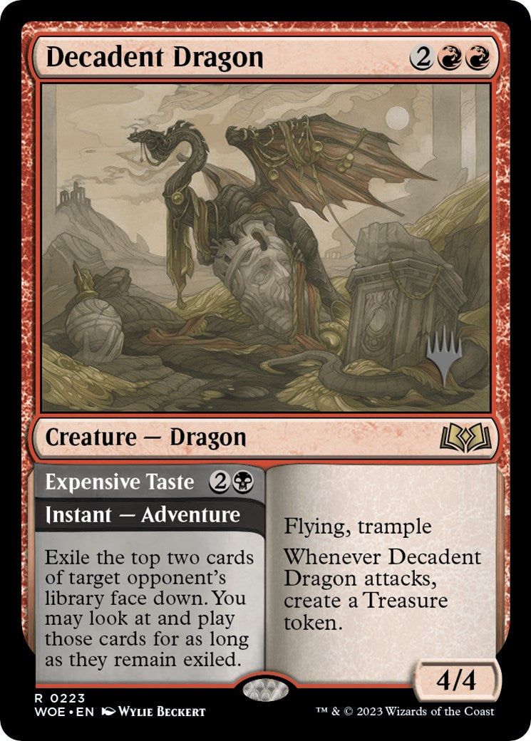 Decadent Dragon // Expensive Taste (Promo Pack) [Wilds of Eldraine Promos] - Destination Retro