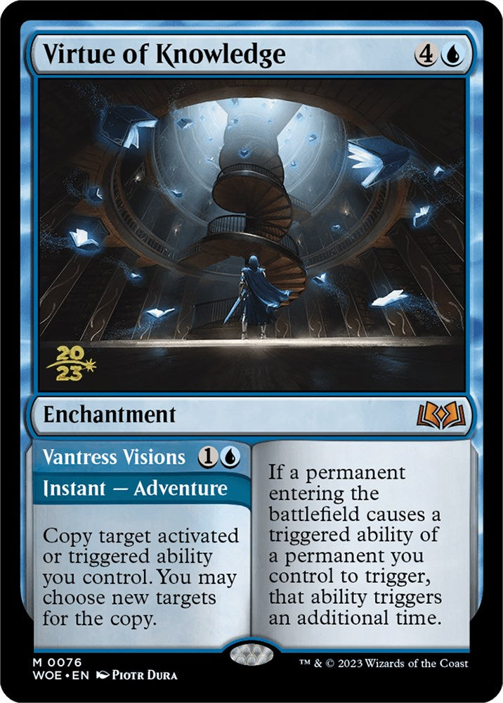 Virtue of Knowledge // Vantress Visions (Promo Pack) [Wilds of Eldraine Promos] - Destination Retro