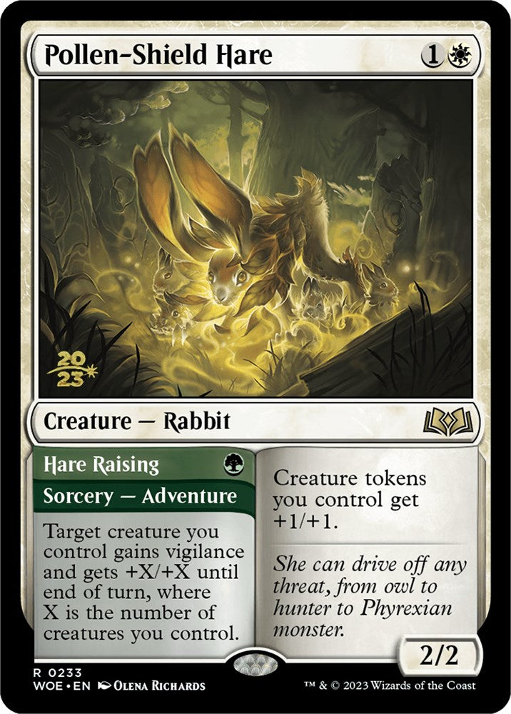 Pollen-Shield Hare // Hare Raising (Promo Pack) [Wilds of Eldraine Promos] - Destination Retro