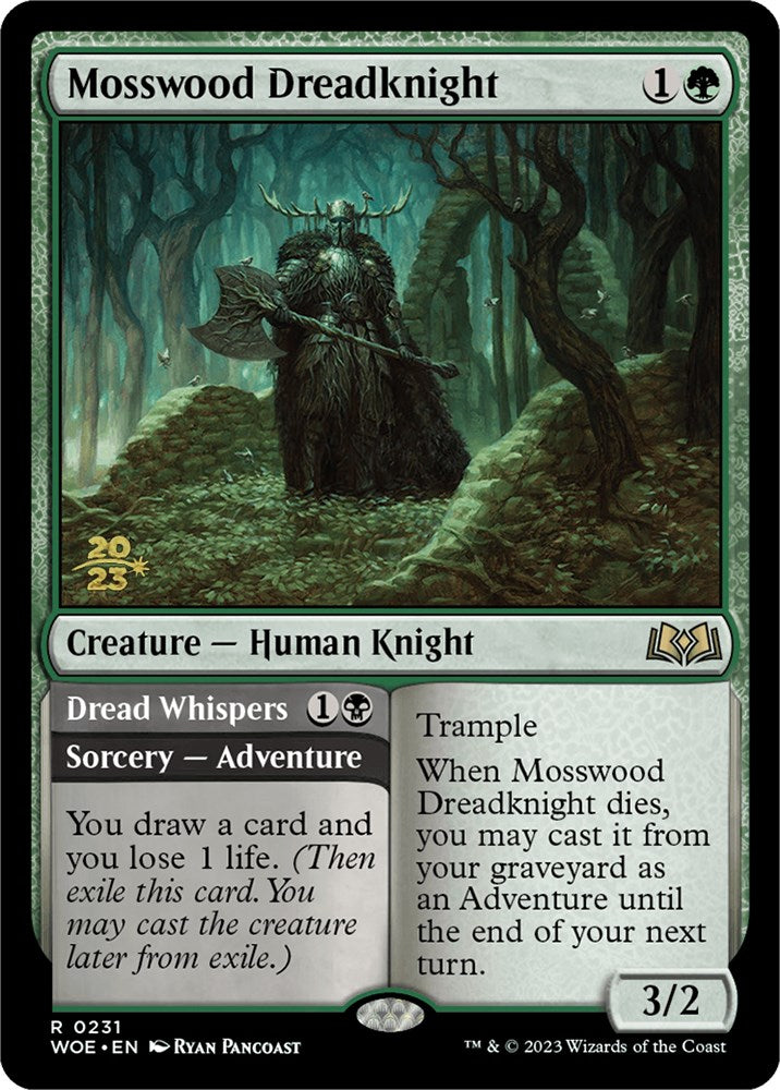 Mosswood Dreadknight // Dread Whispers (Promo Pack) [Wilds of Eldraine Promos] - Destination Retro
