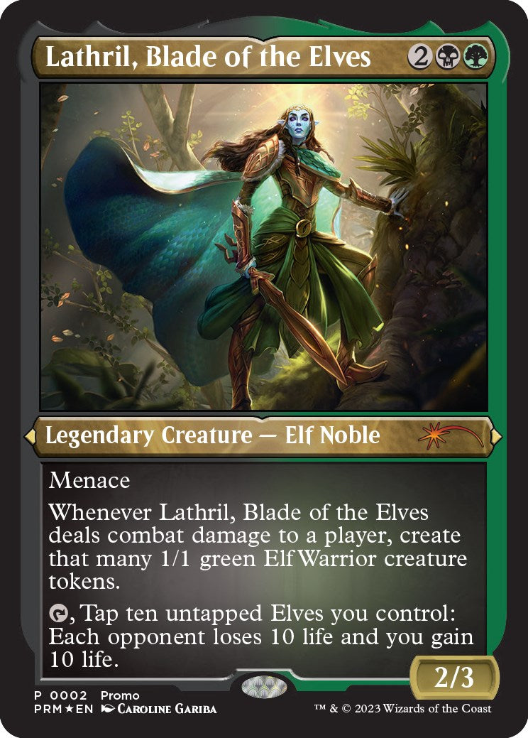 Lathril, Blade of the Elves (Foil Etched) [Media Promos] - Destination Retro