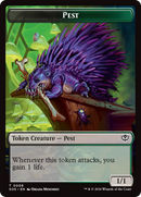 Professor Dellian Fel // Pest (0008) Double-Sided Token [Secrets of Strixhaven Tokens] - Destination Retro